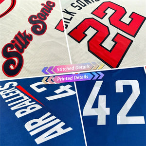 Custom Blue White-Red Classic Tops Casual Fake Sleeve Basketball Jersey