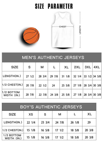 custom made basketball jerseys size guide
