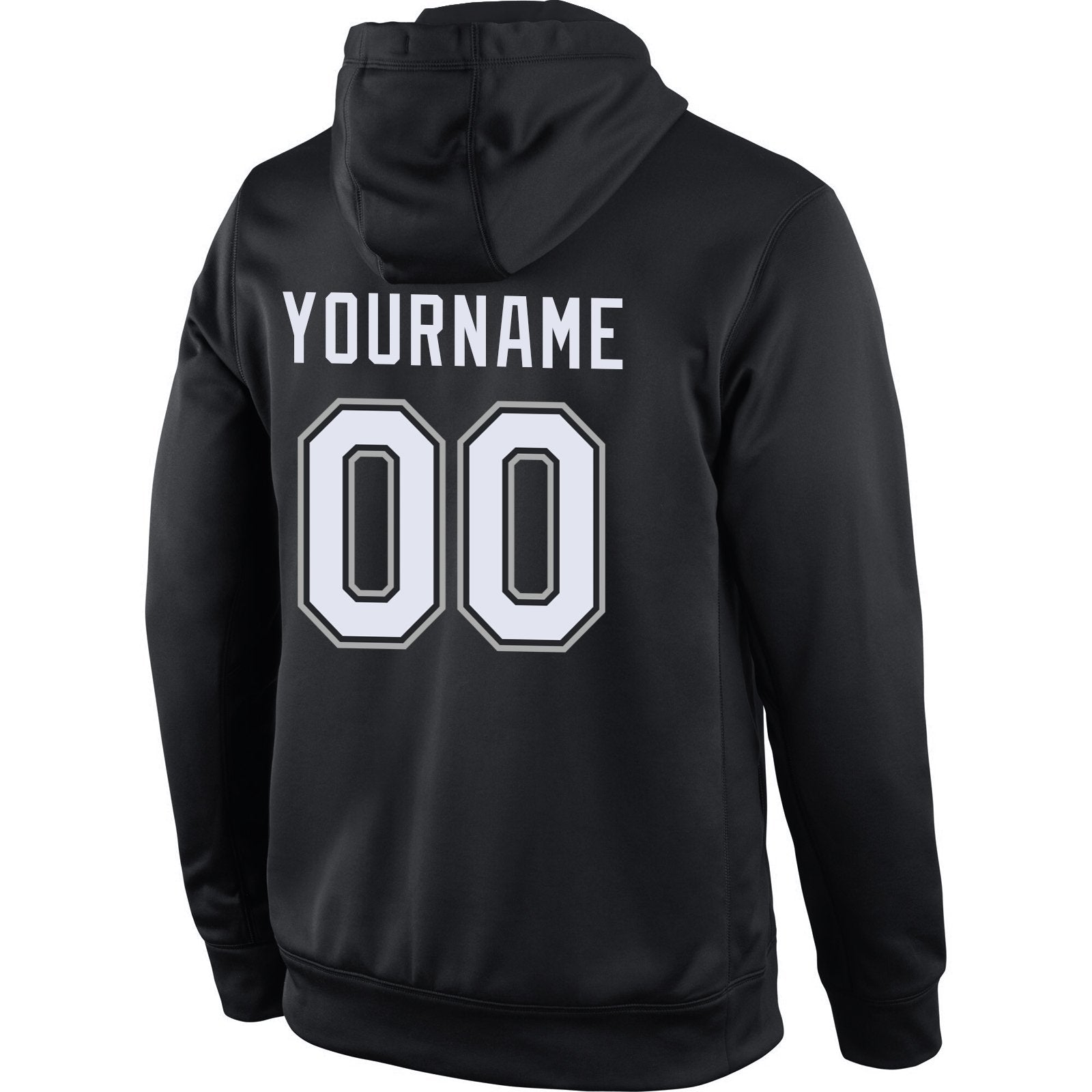 Custom Black White-Gray Classic Style Uniform Pullover Fashion Hoodie