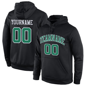 Custom Black Green-Gray Classic Style Pullover Sport Fashion Hoodie Uniform