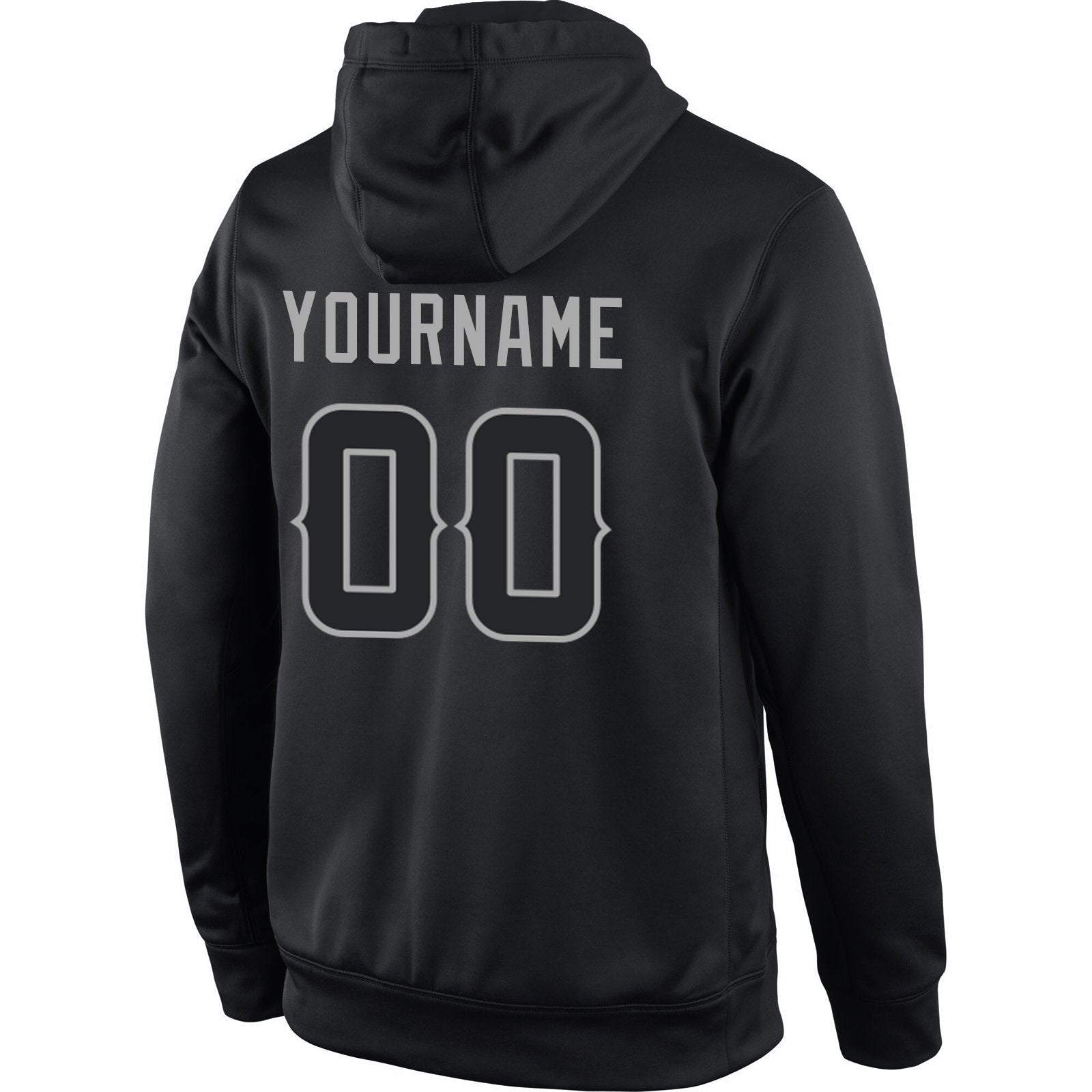 Custom Black Gray Classic Style Pullover Sport Fashion Hoodie Uniform