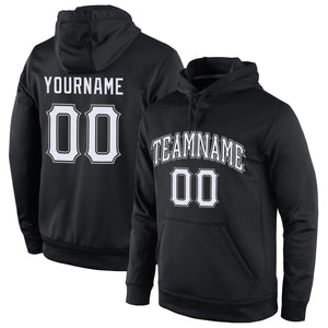 Custom Black White-Gray Classic Style Uniform Pullover Fashion Hoodie