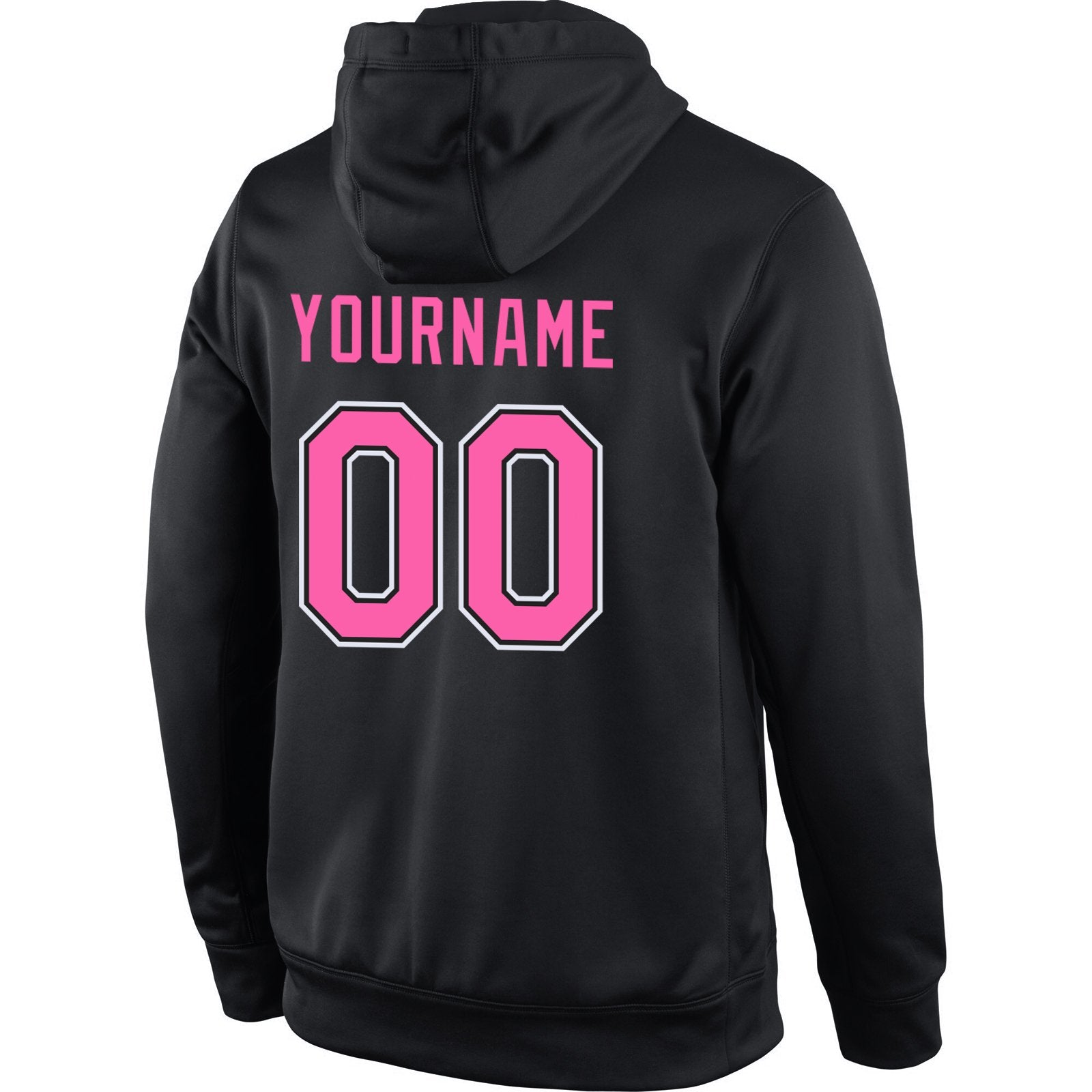 Custom Black Pink-White Classic Style Uniform Pullover Fashion Hoodie