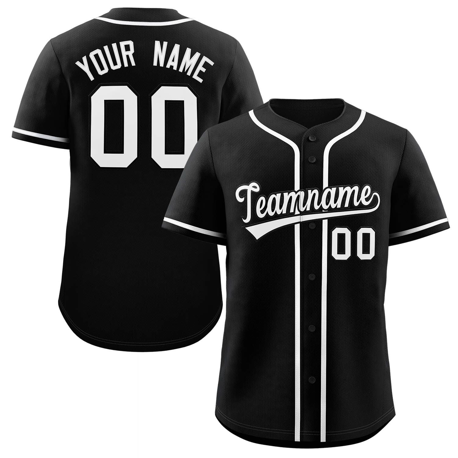 Custom black baseball jerseys at Kxkshop