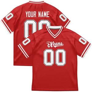 Custom red Football Jerseys and Personalized Practice Uniforms for Adults/Youth