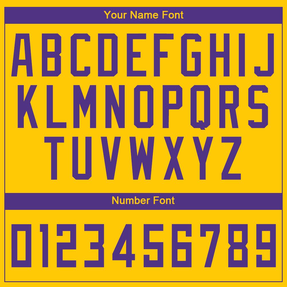 Custom Gold Purple Classic Sets Basketball Jersey