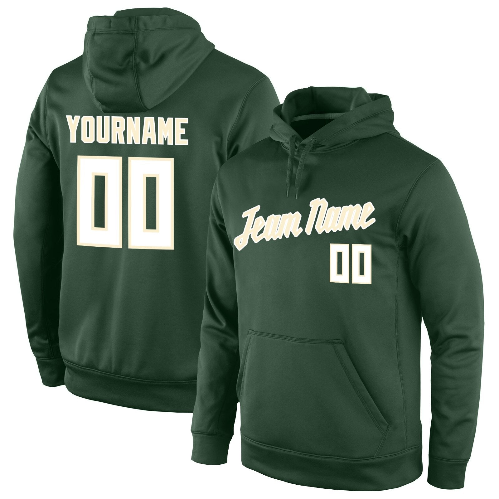 Custom Green Classic Style Uniform Pullover Fashion Hoodie