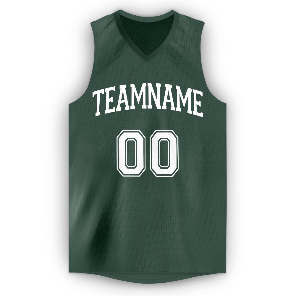 Custom Hunter Green Classic Tops Mesh Basketball Jersey