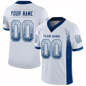 Custom White Royal Drift Fashion Mesh Authentic Football Jersey