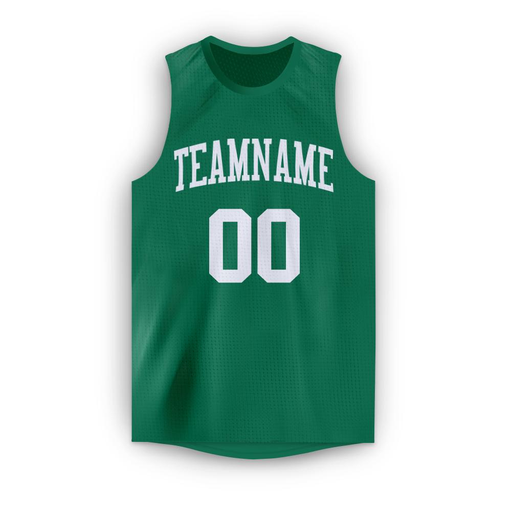 Maillot de basket-ball classique vert blanc personnalisé, vêtements de sport à la mode