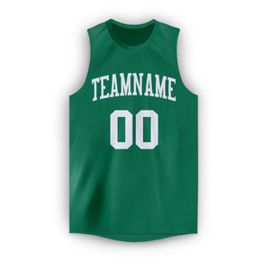 Custom  Green White Classic Tops Fashion Sportwear Basketball Jersey