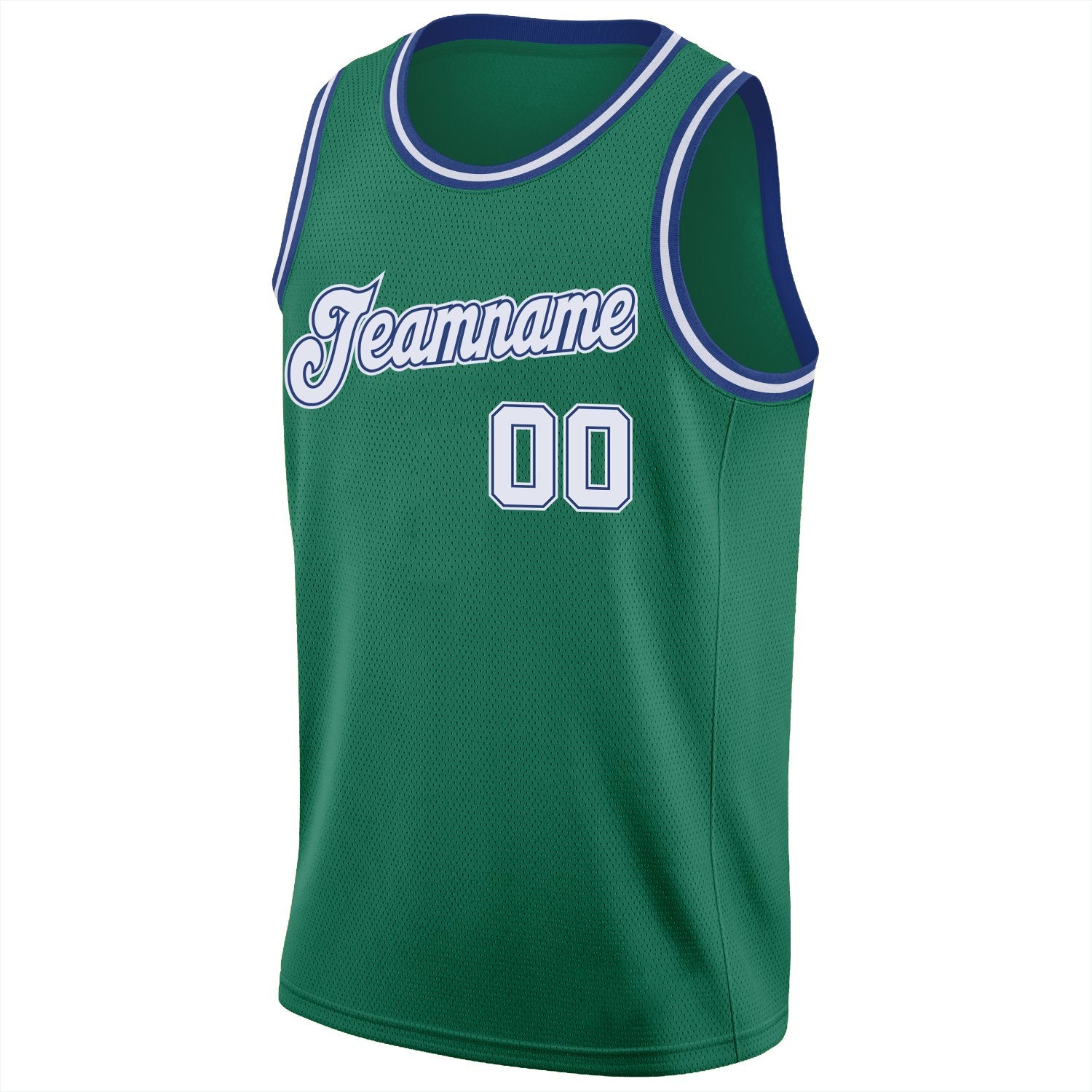 Custom Green White-Gold Classic Tops Athletic Casual Basketball Jersey