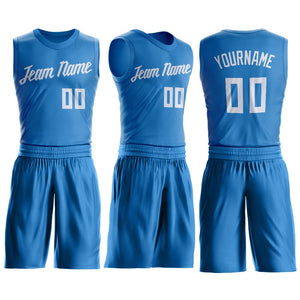 Maillot de basket-ball personnalisé bleu blanc classique