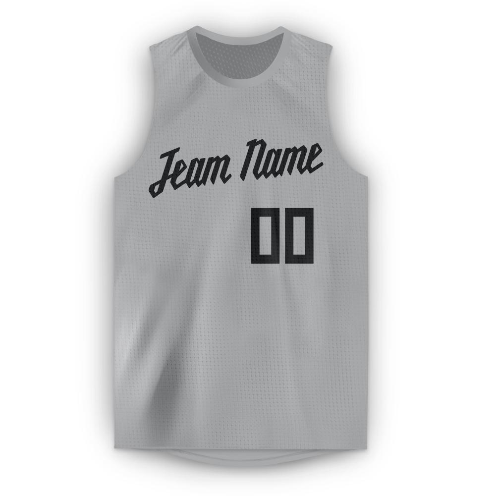 Custom Gray Black Classic Tops Men/Boy Athletic Basketball Jersey