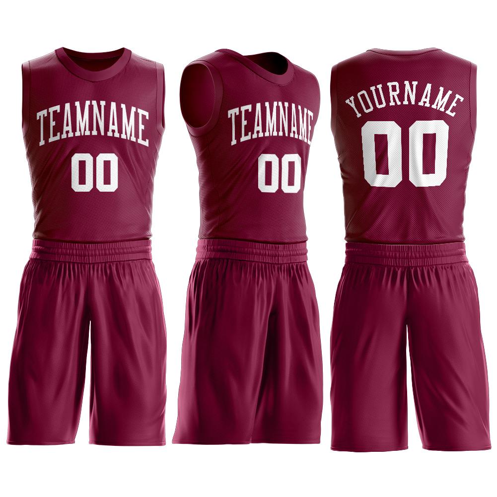 Maillot de basket-ball classique blanc marron personnalisé