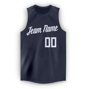 Custom Navy White Classic Tops Fashion Sportwear Basketball Jersey