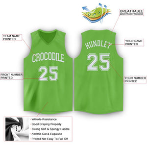 Custom Green White Classic Tops Men/Boy Athletic Basketball Jersey