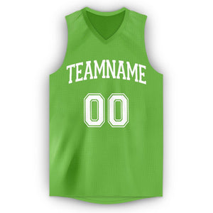 Custom Green White Classic Tops Men/Boy Athletic Basketball Jersey