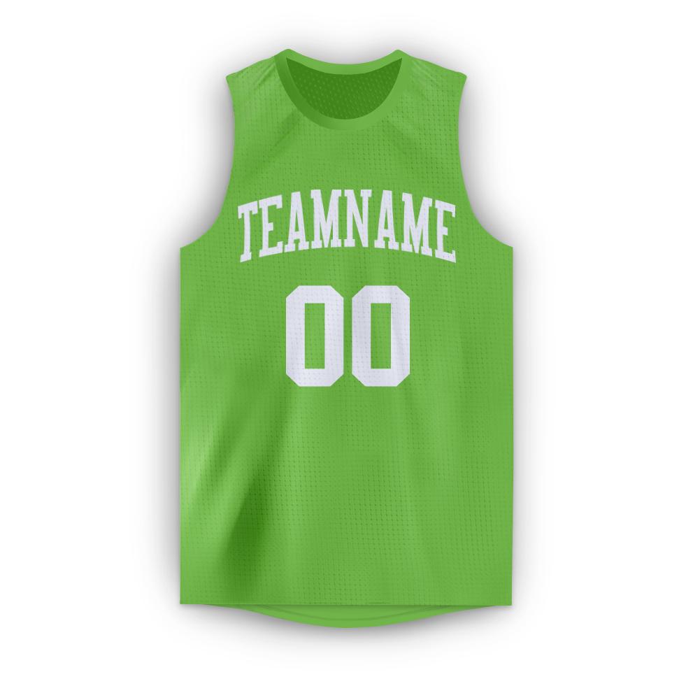 Custom Green White Classic Tops Athletic Casual Basketball Jersey