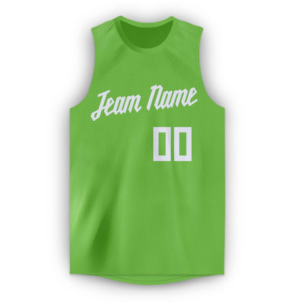 Custom Green White Classic Tops Men/Boy Athletic Basketball Jersey