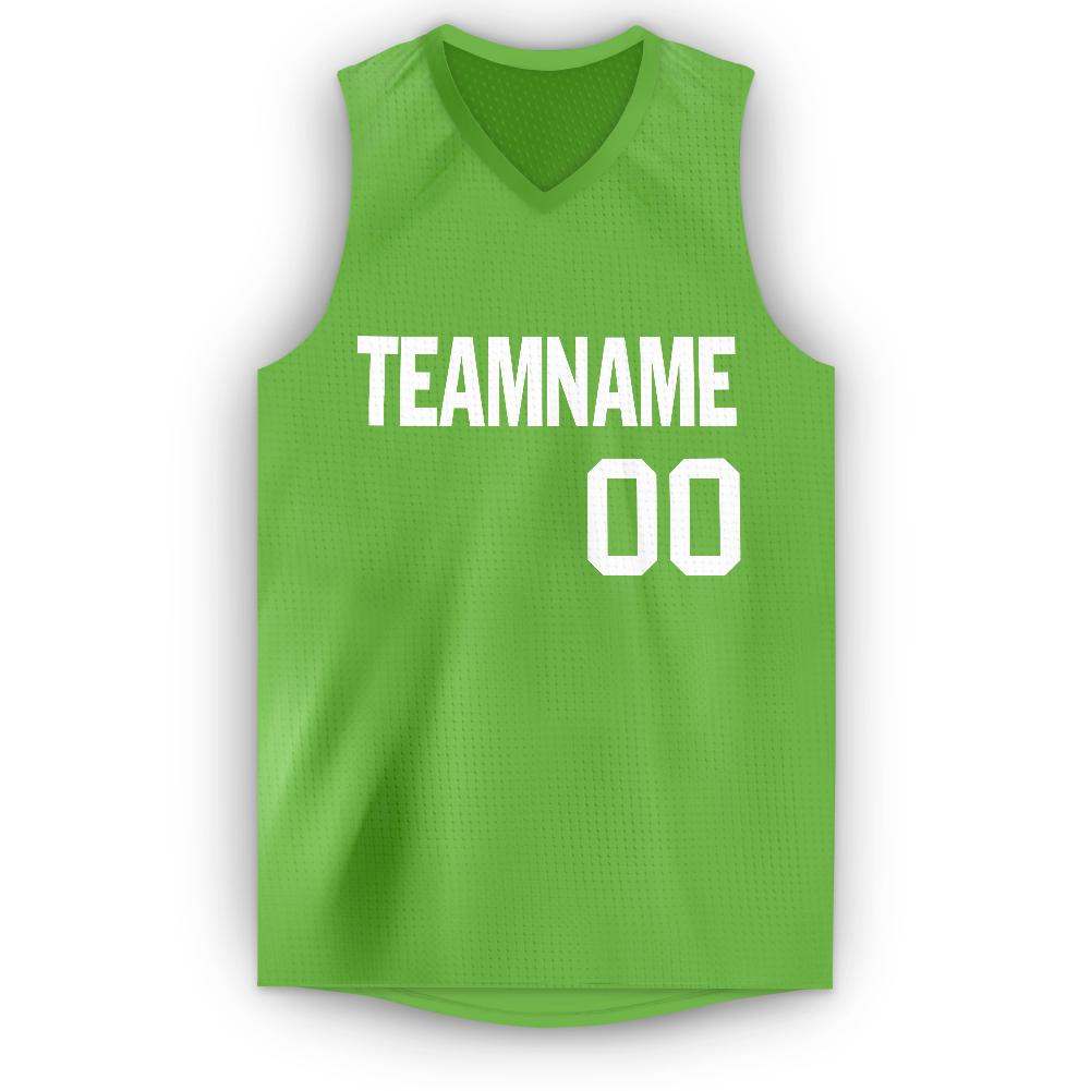 Custom Green White Classic Tops Fashion Sportwear Basketball Jersey