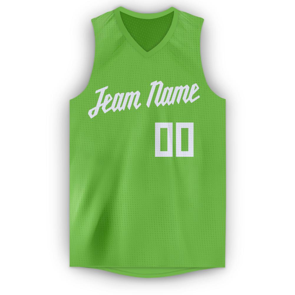 Custom  Green White Classic Tops Fashion Sportwear Basketball Jersey