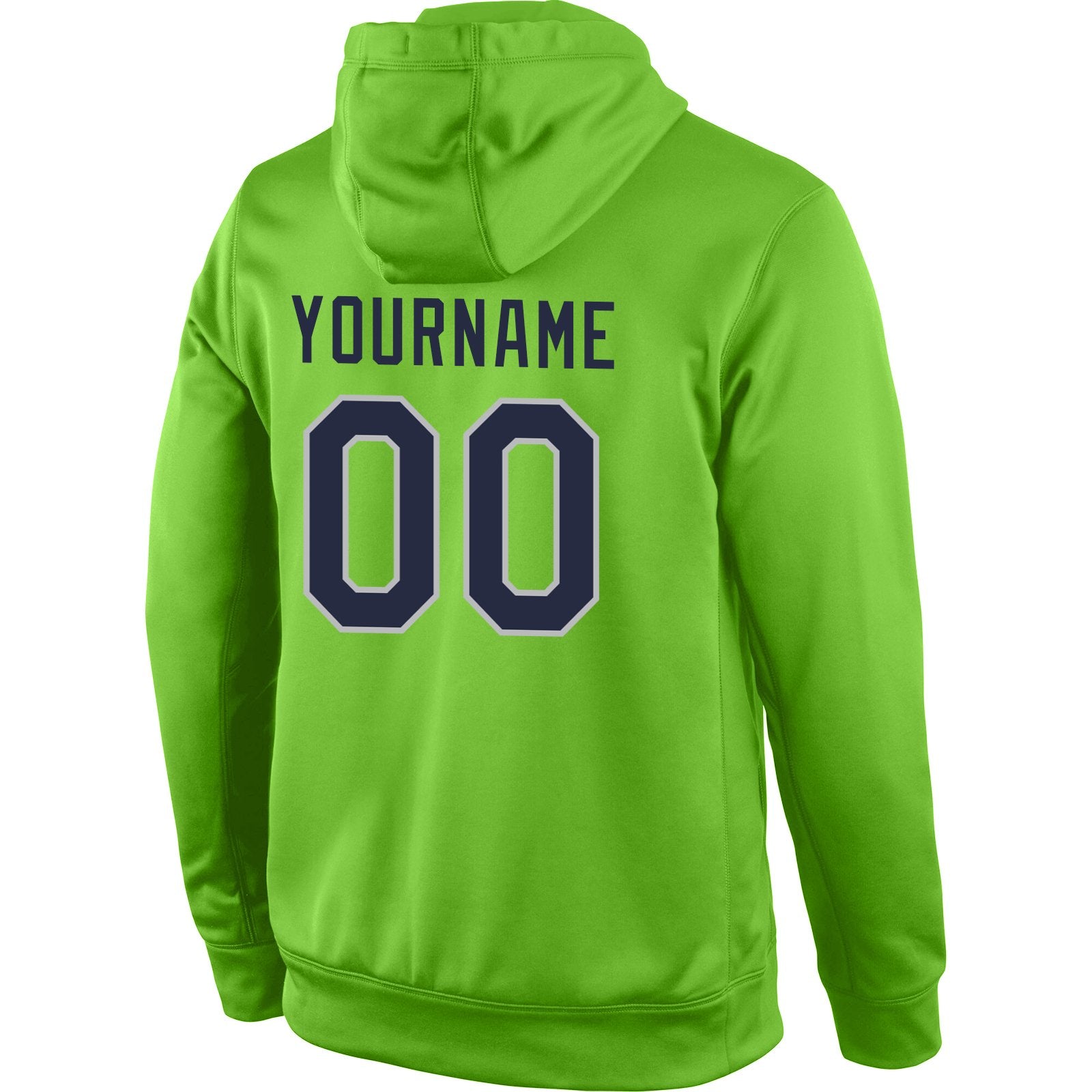 Sweat à capuche personnalisé, uniforme de Style classique, vert fluo, gris marine, à la mode