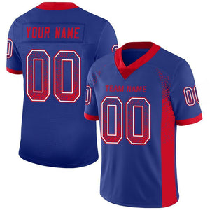 Custom Royal Scarlet-White Drift Fashion Mesh Authentic Football Jersey