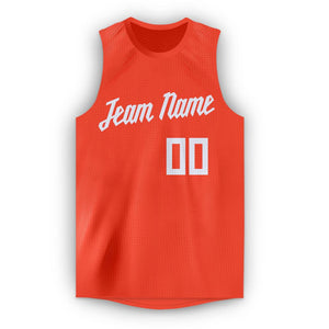 Custom Orange White Classic Tops Athletic Basketball Jersey