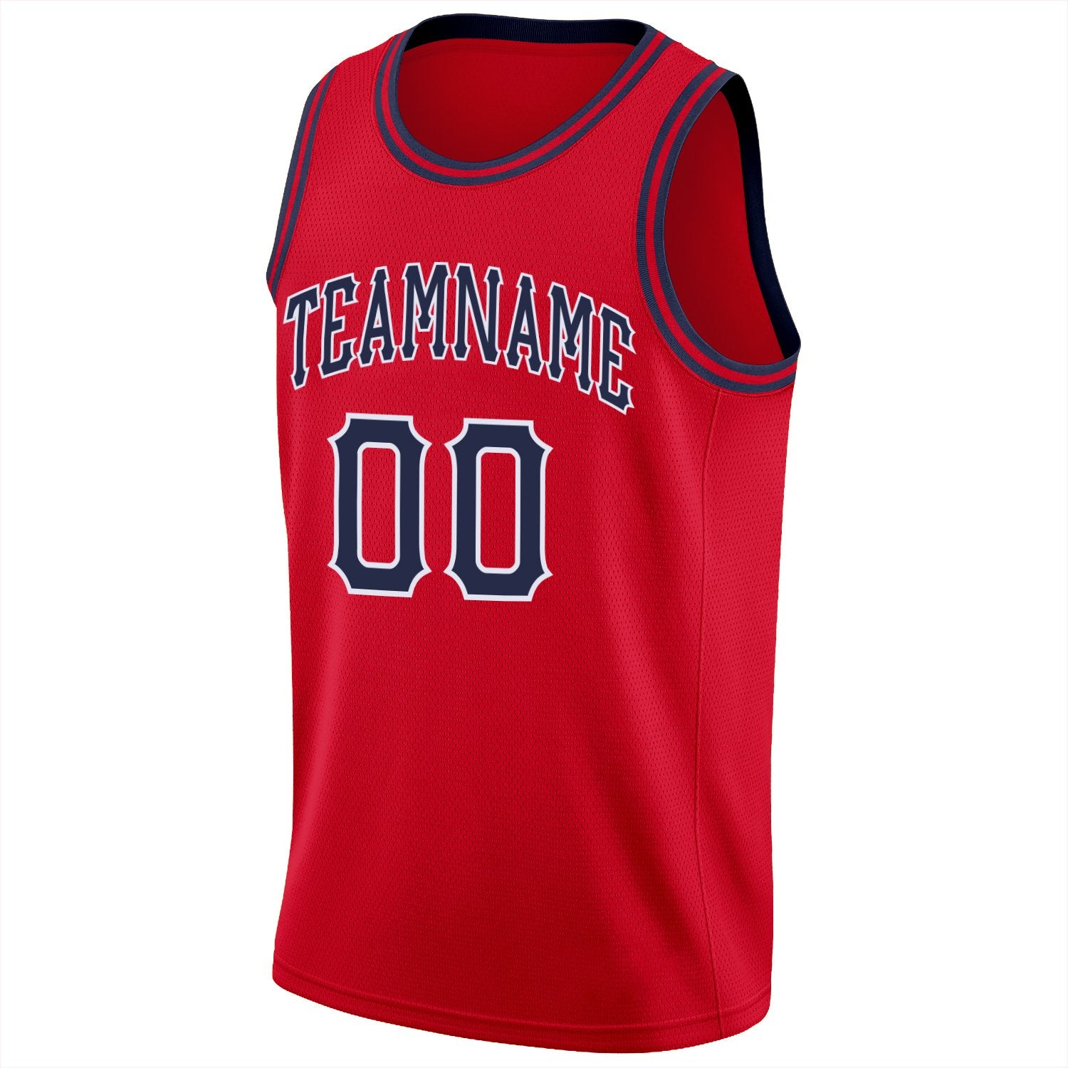 Maillot de basket-ball classique rouge personnalisé de la marine, vêtements de sport à la mode