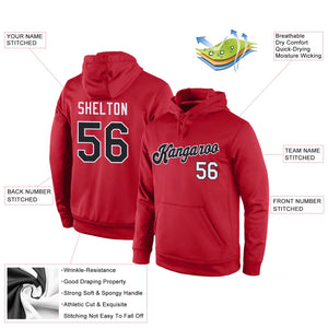 Custom Red Black-White Classic Style Uniform Pullover Fashion Hoodie