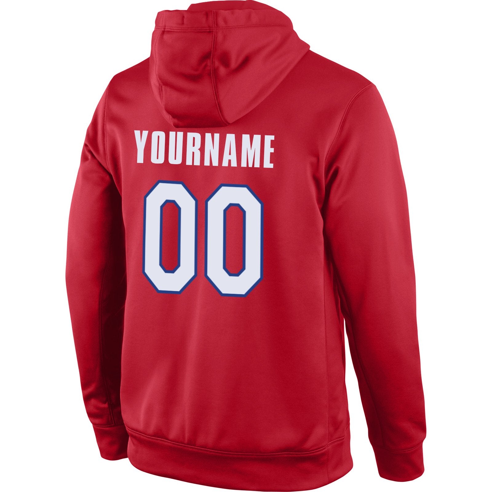 Custom Red White-Royal Classic Style Uniform Pullover Fashion Hoodie