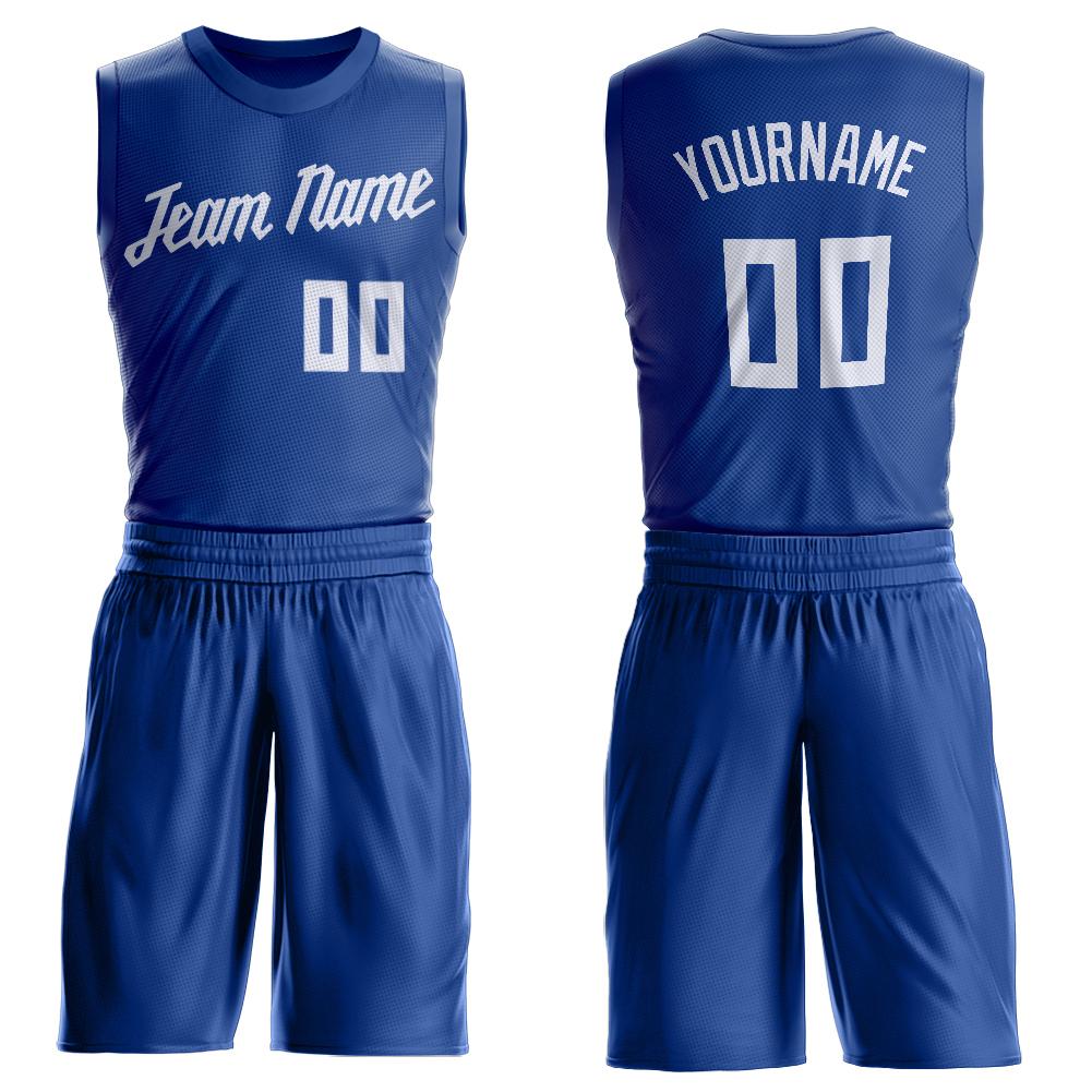 Custom Royal White Classic Sets Basketball Jersey