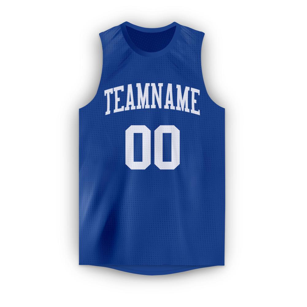 Débardeur classique blanc Royal personnalisé, maillot de basket-ball