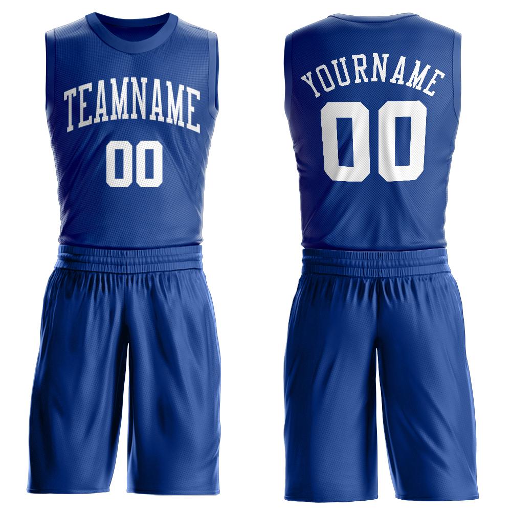 Custom Royal White Classic Sets Basketball Jersey