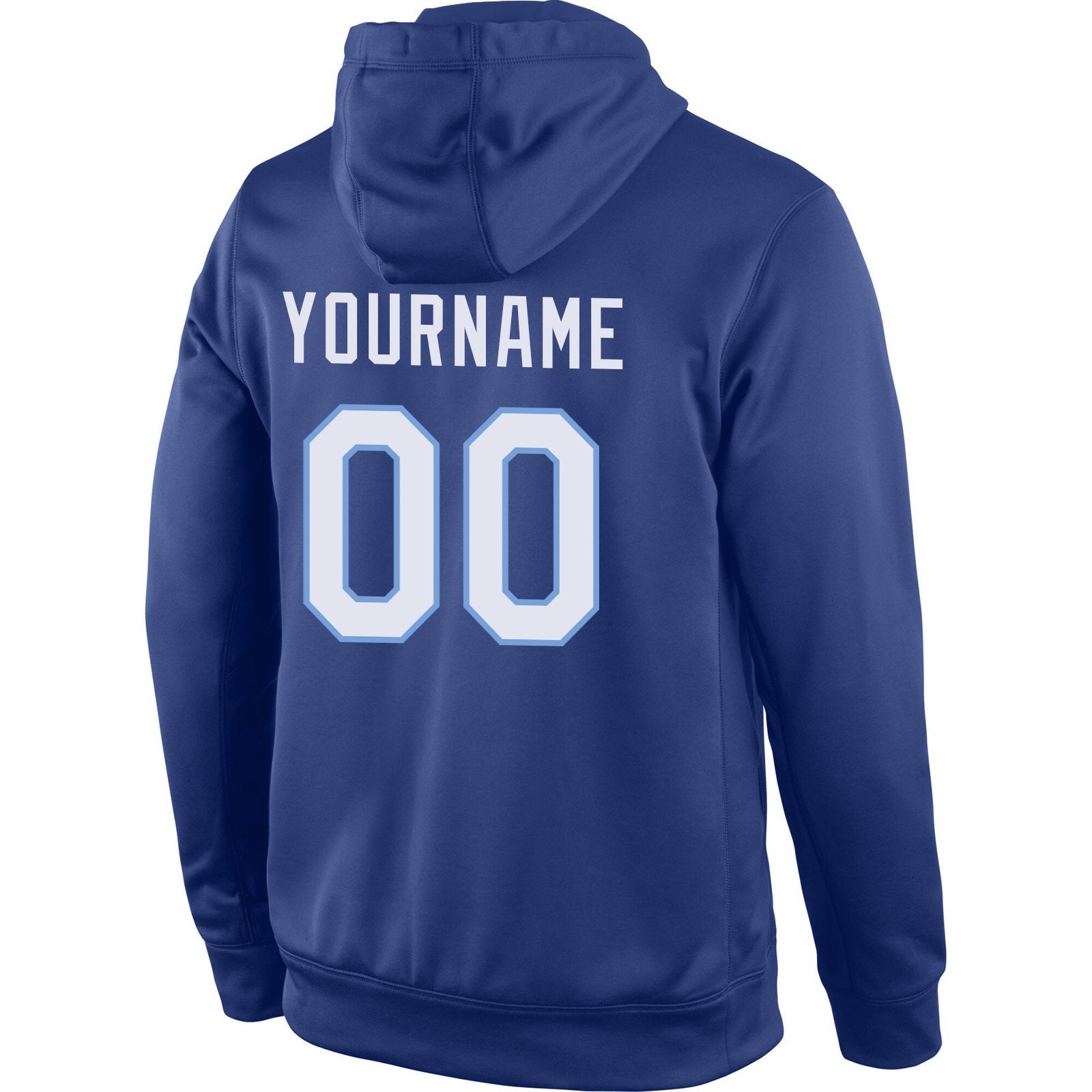 Custom Royal White-Light Blue Classic Style Uniform Pullover Fashion Hoodie