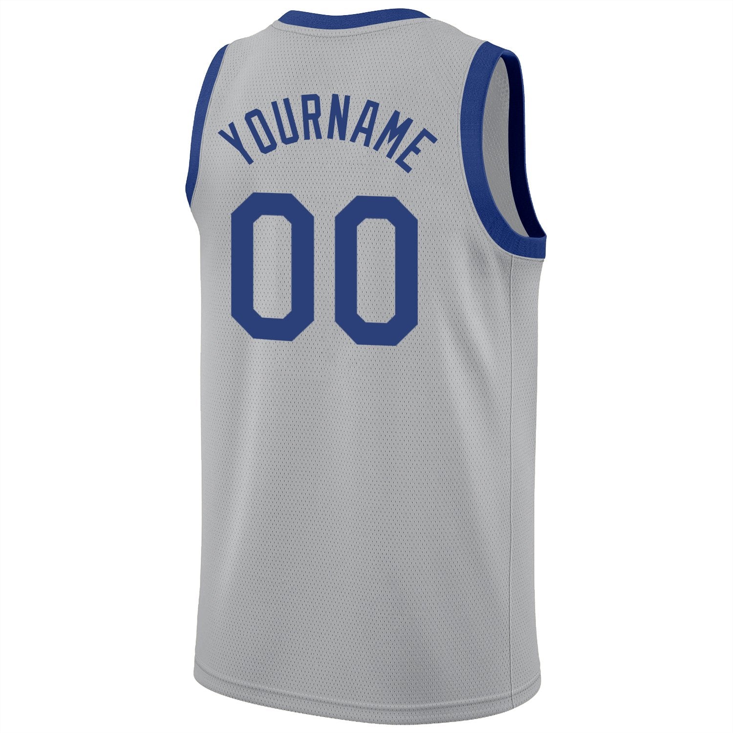 Custom Gray Royal-Red Classic Tops Athletic Basketball Jersey