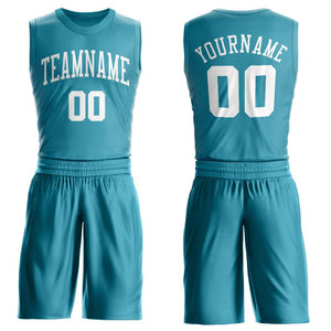 Custom Light Green White Classic Sets Basketball Jersey